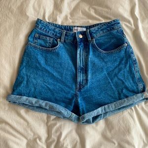 Zara high waisted denim shorts